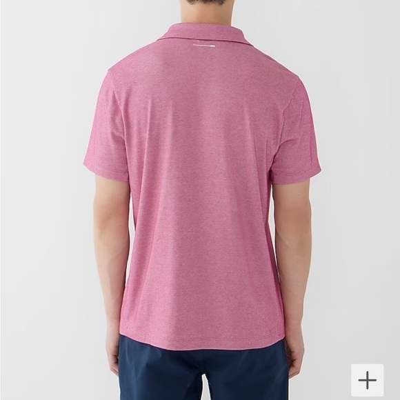 NWOT j crew Performance polo shirt with COOLMAX® raspberry - Picture 3 of 6